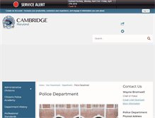 Tablet Screenshot of cambridgepd.org